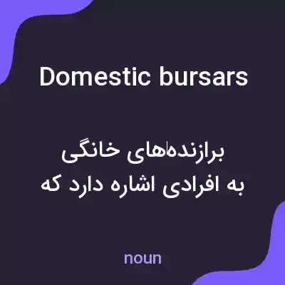 معنی domestic bursars به فارسی