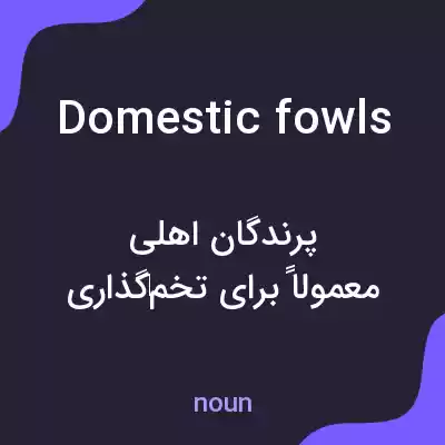 معنی domestic fowls به فارسی معنی domestic fowls به فارسی