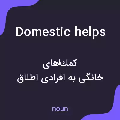 معنی domestic helps به فارسی معنی domestic helps به فارسی