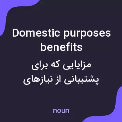 معنی domestic purposes benefits به فارسی معنی domestic purposes benefits به فارسی