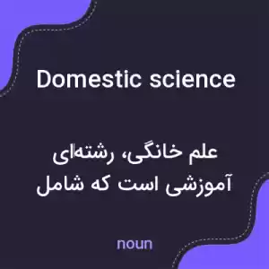 معنی domestic science به فارسی معنی domestic science به فارسی