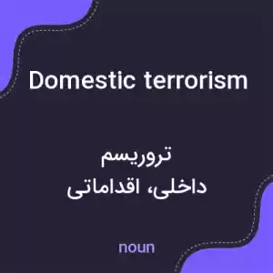 معنی domestic terrorism به فارسی معنی domestic terrorism به فارسی