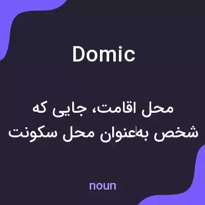 معنی domic به فارسی