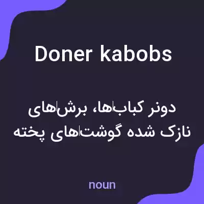 معنی doner kabobs به فارسی معنی doner kabobs به فارسی
