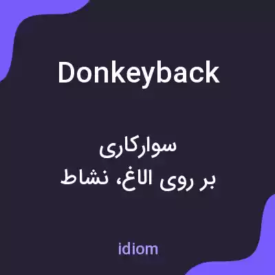 معنی donkeyback به فارسی معنی donkeyback به فارسی