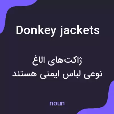 معنی donkey jackets به فارسی معنی donkey jackets به فارسی