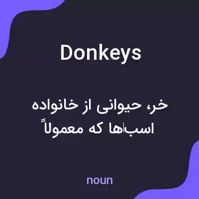 معنی donkeys به فارسی معنی donkeys به فارسی
