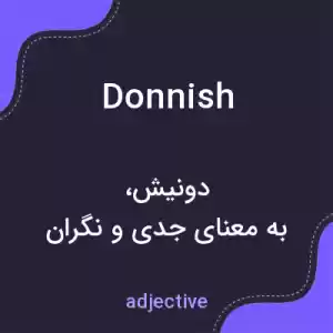 معنی donnish به فارسی