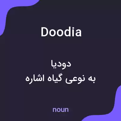معنی doodia به فارسی