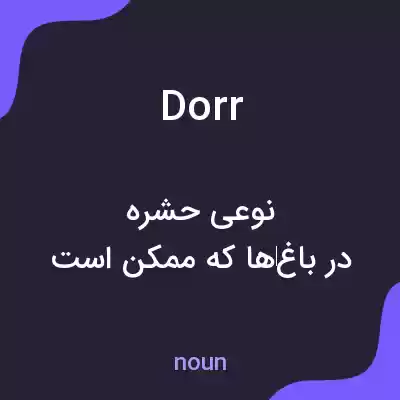 معنی dorr به فارسی معنی dorr به فارسی