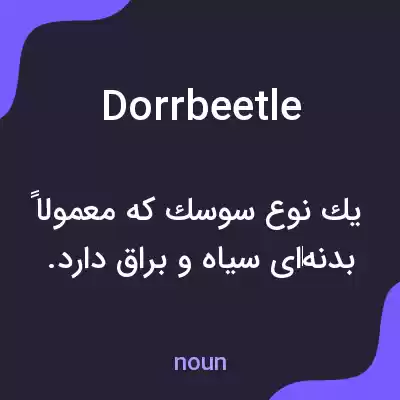 معنی dorrbeetle به فارسی معنی dorrbeetle به فارسی