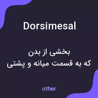 معنی dorsimesal به فارسی