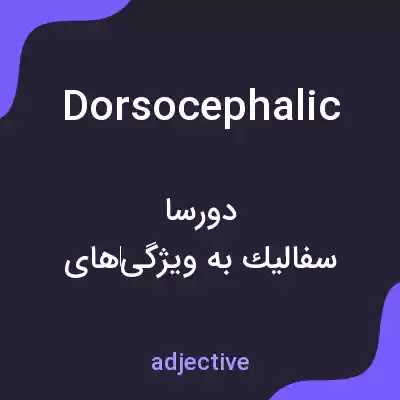 معنی dorsocephalic به فارسی