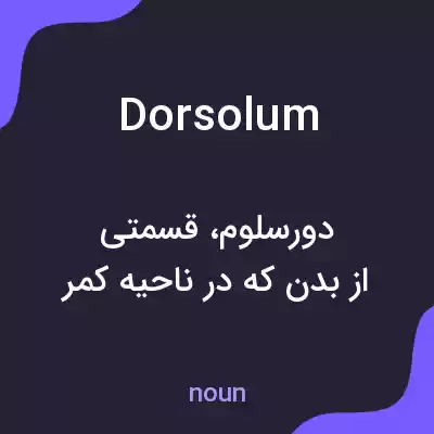 معنی dorsolum به فارسی معنی dorsolum به فارسی