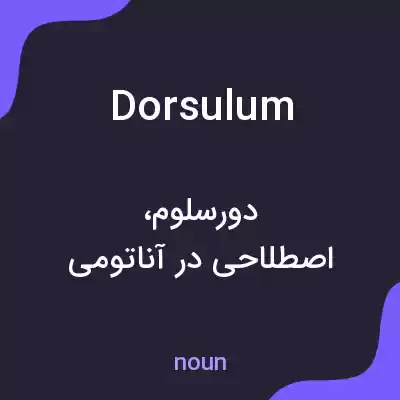 معنی dorsulum به فارسی معنی dorsulum به فارسی
