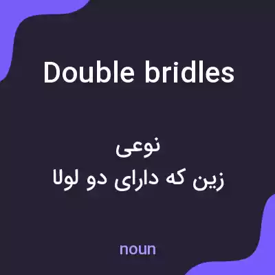 معنی double bridles به فارسی معنی double bridles به فارسی