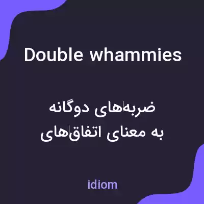 معنی double whammies به فارسی