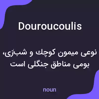 معنی douroucoulis به فارسی