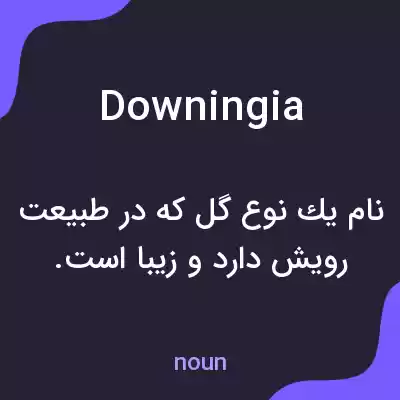 معنی downingia به فارسی معنی downingia به فارسی