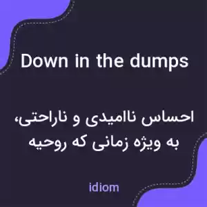 معنی down in the dumps به فارسی