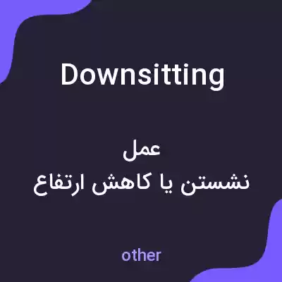 معنی downsitting به فارسی معنی downsitting به فارسی