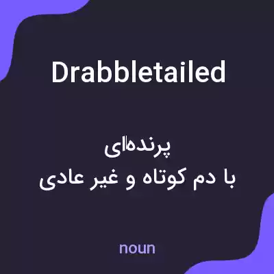 معنی drabbletailed به فارسی