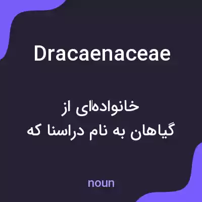 معنی dracaenaceae به فارسی