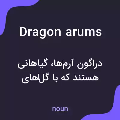 معنی dragon arums به فارسی معنی dragon arums به فارسی