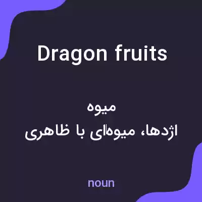 معنی dragon fruits به فارسی