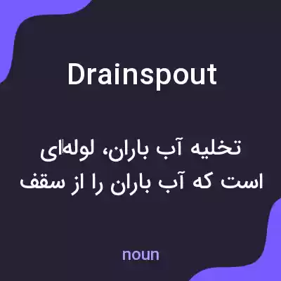 معنی drainspout به فارسی معنی drainspout به فارسی