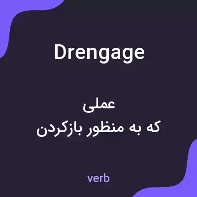 معنی drengage به فارسی معنی drengage به فارسی