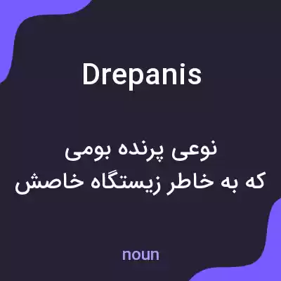 معنی drepanis به فارسی