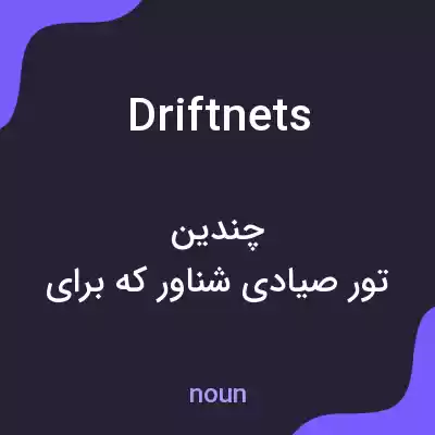 معنی drift nets به فارسی معنی drift nets به فارسی