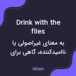 معنی drink with the flies به فارسی معنی drink with the flies به فارسی
