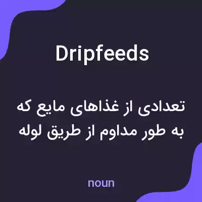 معنی dripfeeds به فارسی