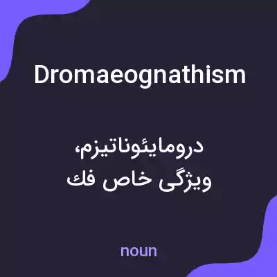 معنی dromaeognathism به فارسی معنی dromaeognathism به فارسی
