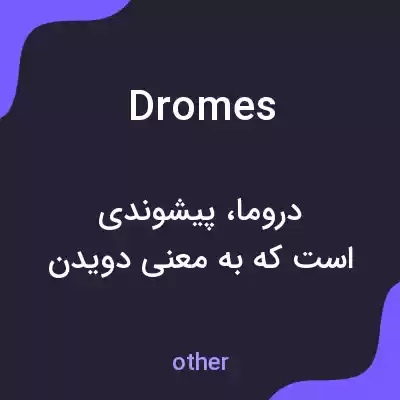 معنی dromes به فارسی معنی dromes به فارسی