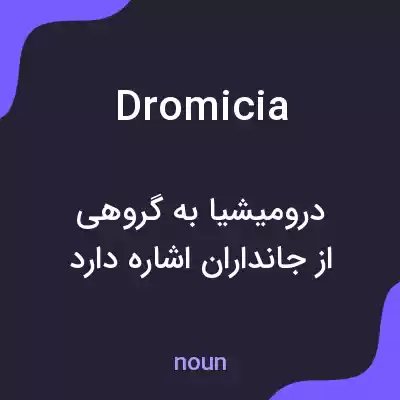 معنی dromicia به فارسی معنی dromicia به فارسی
