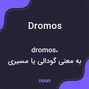 معنی dromos به فارسی معنی dromos به فارسی