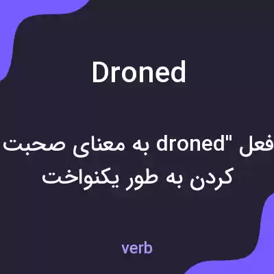 معنی droned به فارسی معنی droned به فارسی