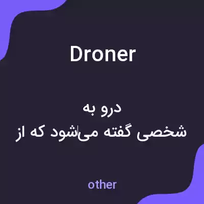 معنی droner به فارسی
