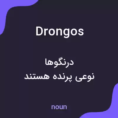 معنی drongos به فارسی معنی drongos به فارسی