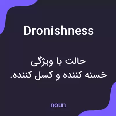 معنی dronishness به فارسی معنی dronishness به فارسی