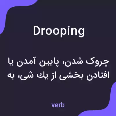 معنی drooping به فارسی معنی drooping به فارسی