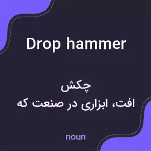 معنی drop hammer به فارسی معنی drop hammer به فارسی