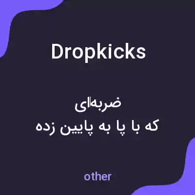 معنی dropkicks به فارسی معنی dropkicks به فارسی