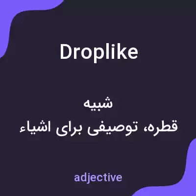 معنی droplike به فارسی معنی droplike به فارسی