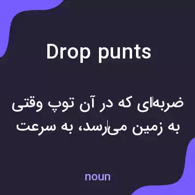 معنی drop punts به فارسی معنی drop punts به فارسی