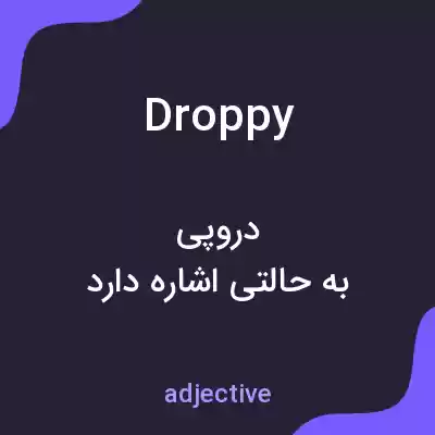 معنی droppy به فارسی معنی droppy به فارسی