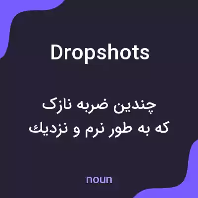 معنی dropshots به فارسی معنی dropshots به فارسی